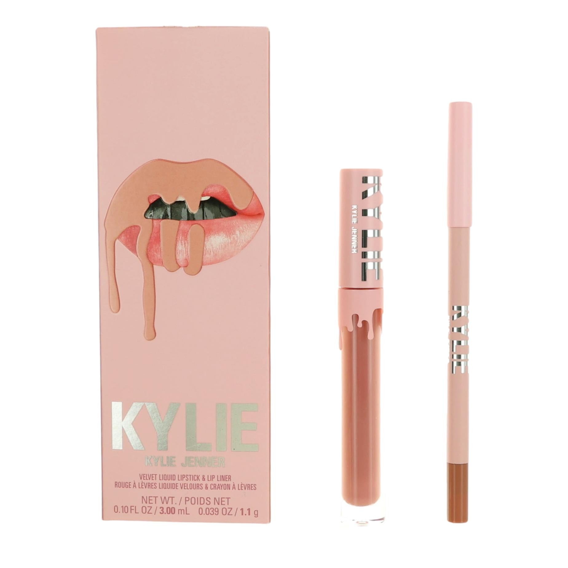 Kylie Velvet Liquid Lipstick & Lip Liner by Kylie Jenner, Lip Kit - Bare by Kylie Jenner