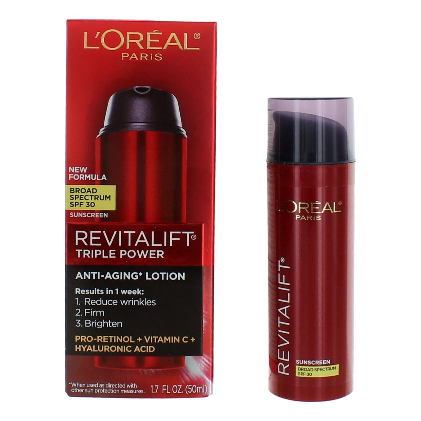 L'Oreal Revitalift Triple Power by L'Oreal, 1.7oz Anti-Aging Lotion SPF 30 by L'Oreal