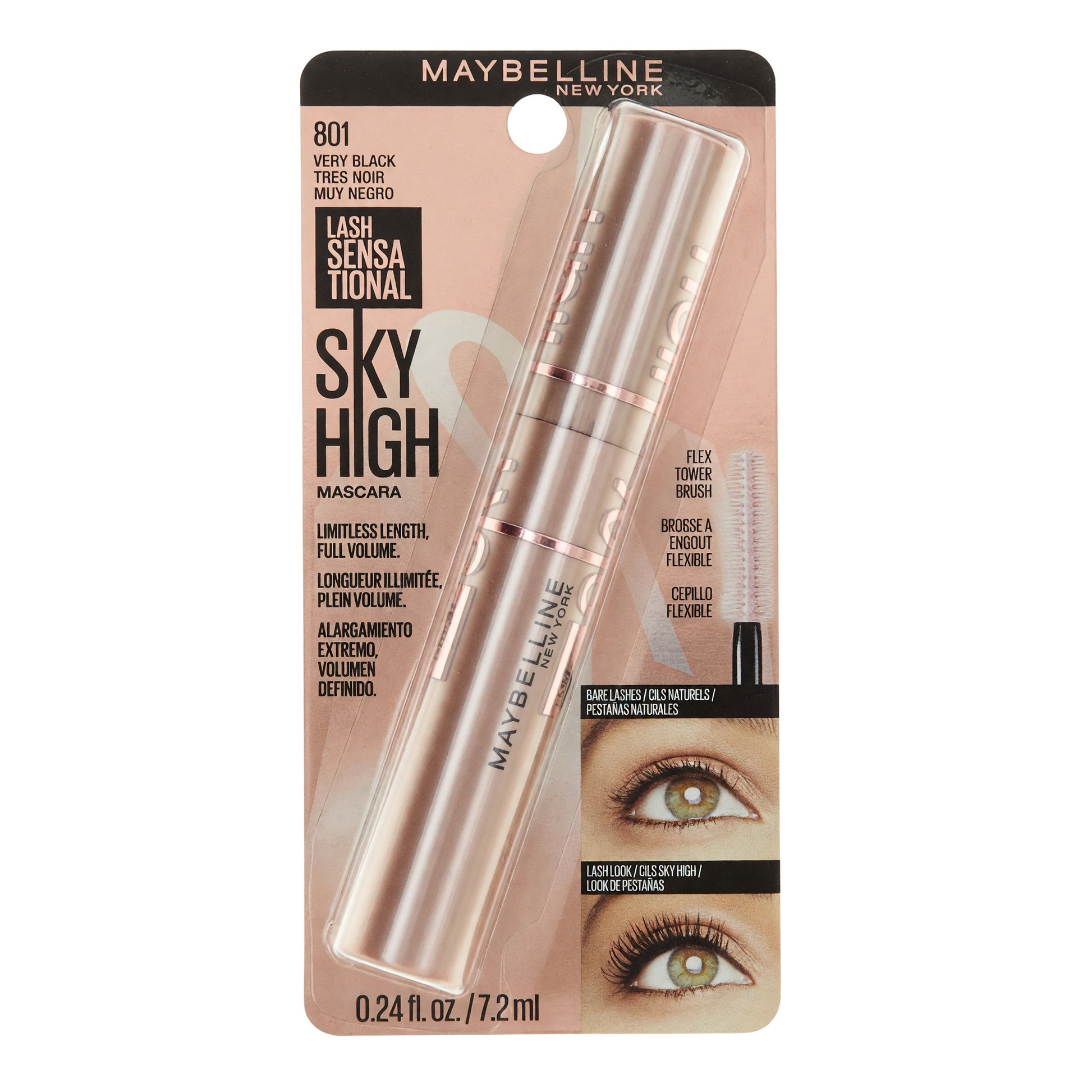 Maybelline Lash Sensational Sky High, 0.24oz Mascara - 801 Very Black by Maybelline