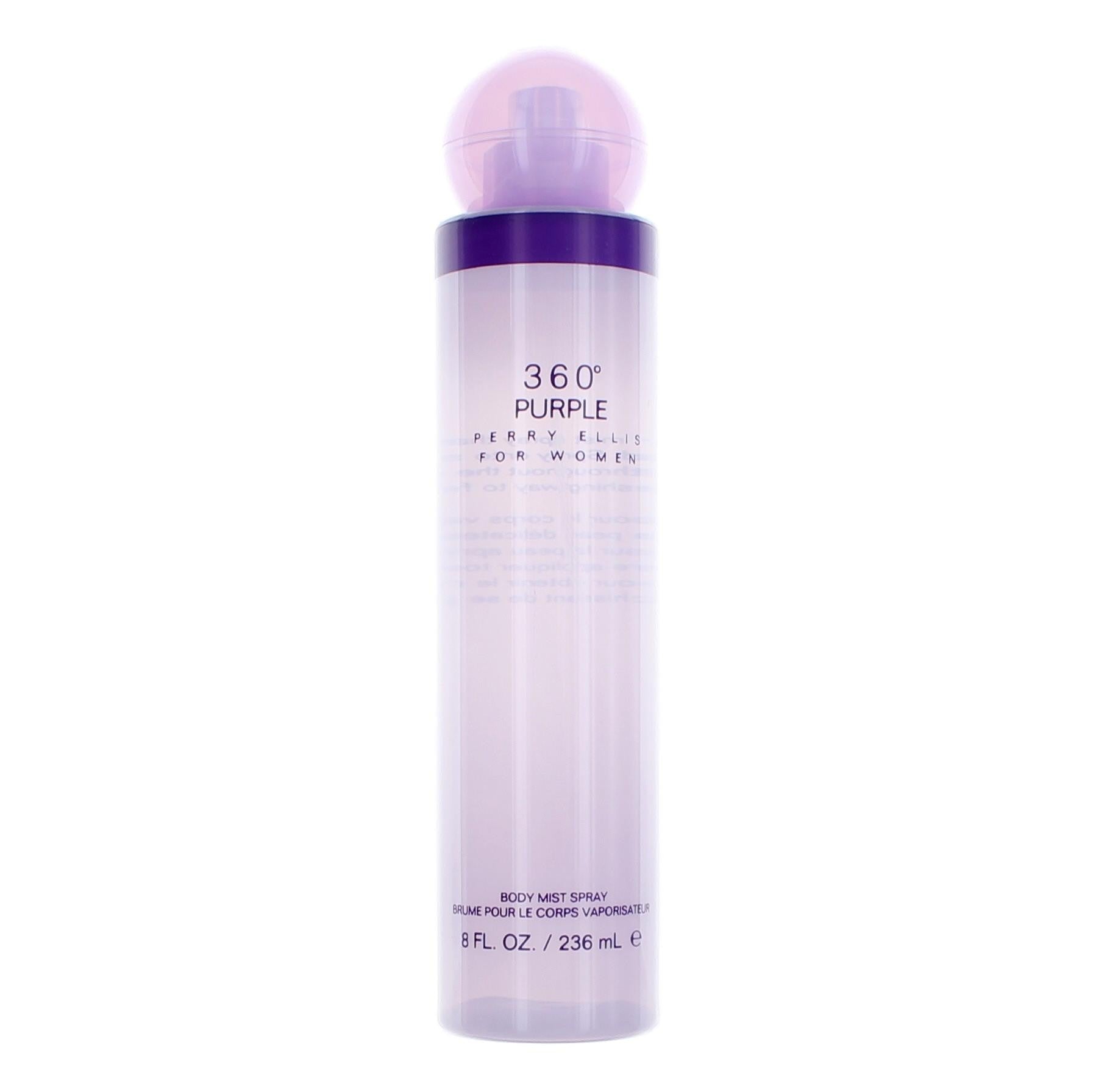 Perry Ellis 360 Purple by Perry Ellis, 8 oz Body Mist Spray for Women by Perry Ellis