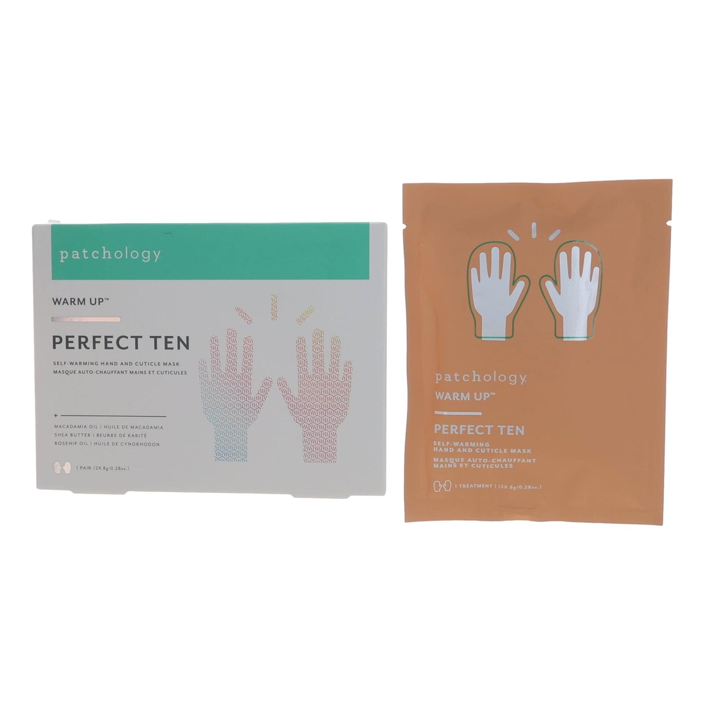Patchology Warm Up Perfect Ten, Self Warming Hand and Cuticle Mask- 1 Sheet by Patchology