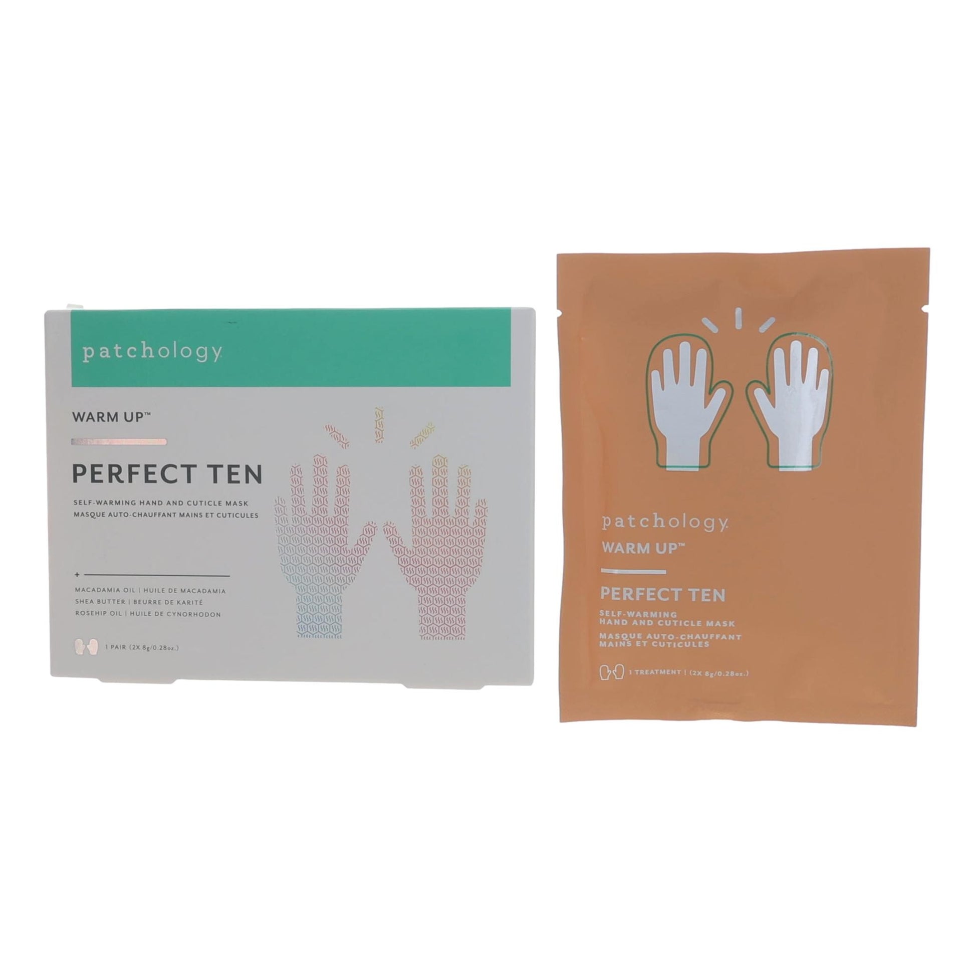 Patchology Warm Up Perfect Ten, Self Warming Hand and Cuticle Mask- 1 Sheet by Patchology