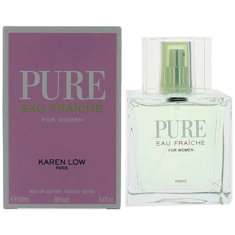 Pure Eau Fraiche by Karen Low, 3.4 oz EDP Spray for Women by Karen Low