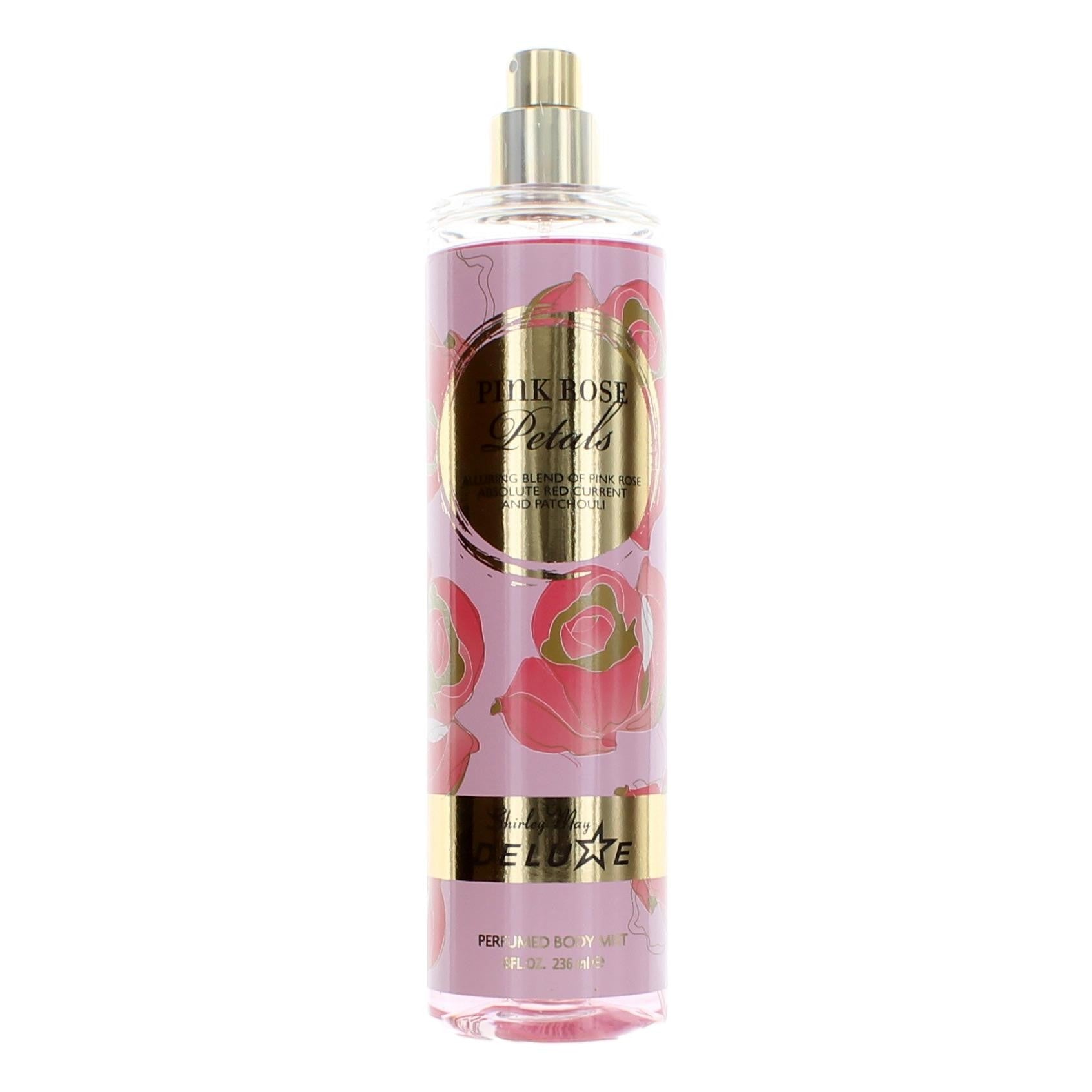 Pink Rose Petals by Shirley May Deluxe, 8oz Perfumed Body Mist women by Shirley May