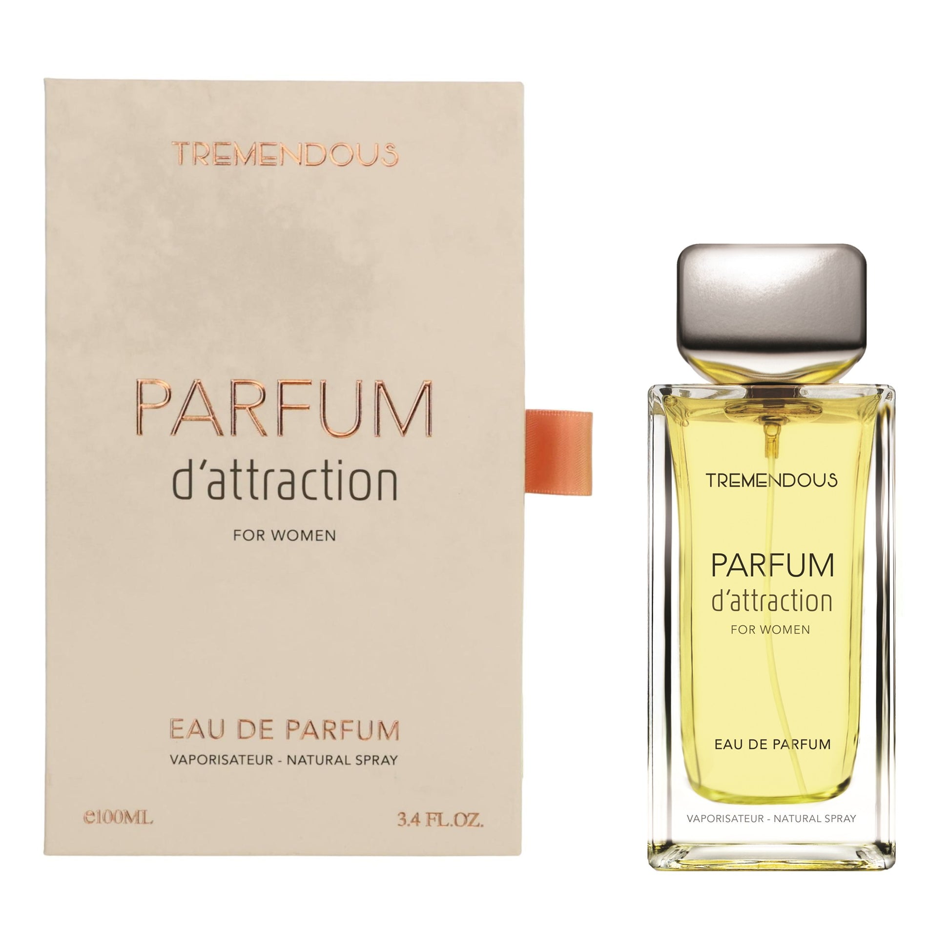 Parfum D'Attraction by Tremendous Parfums, 3.4 oz EDP Spray for Women by Tremendous