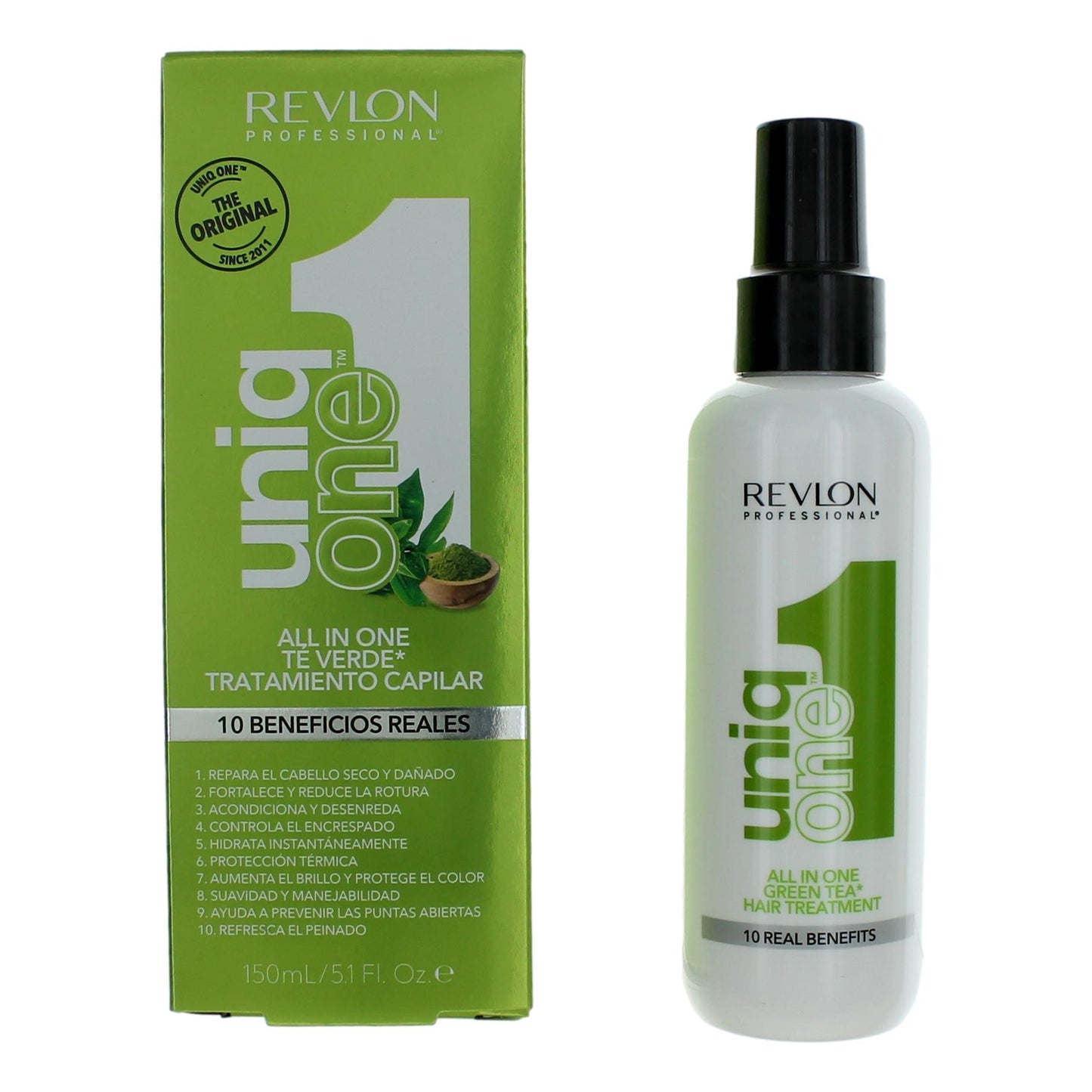 UniqOne All In One Green Tea Hair Treatment by Revlon, 5.1oz Hair Treatment by Revlon