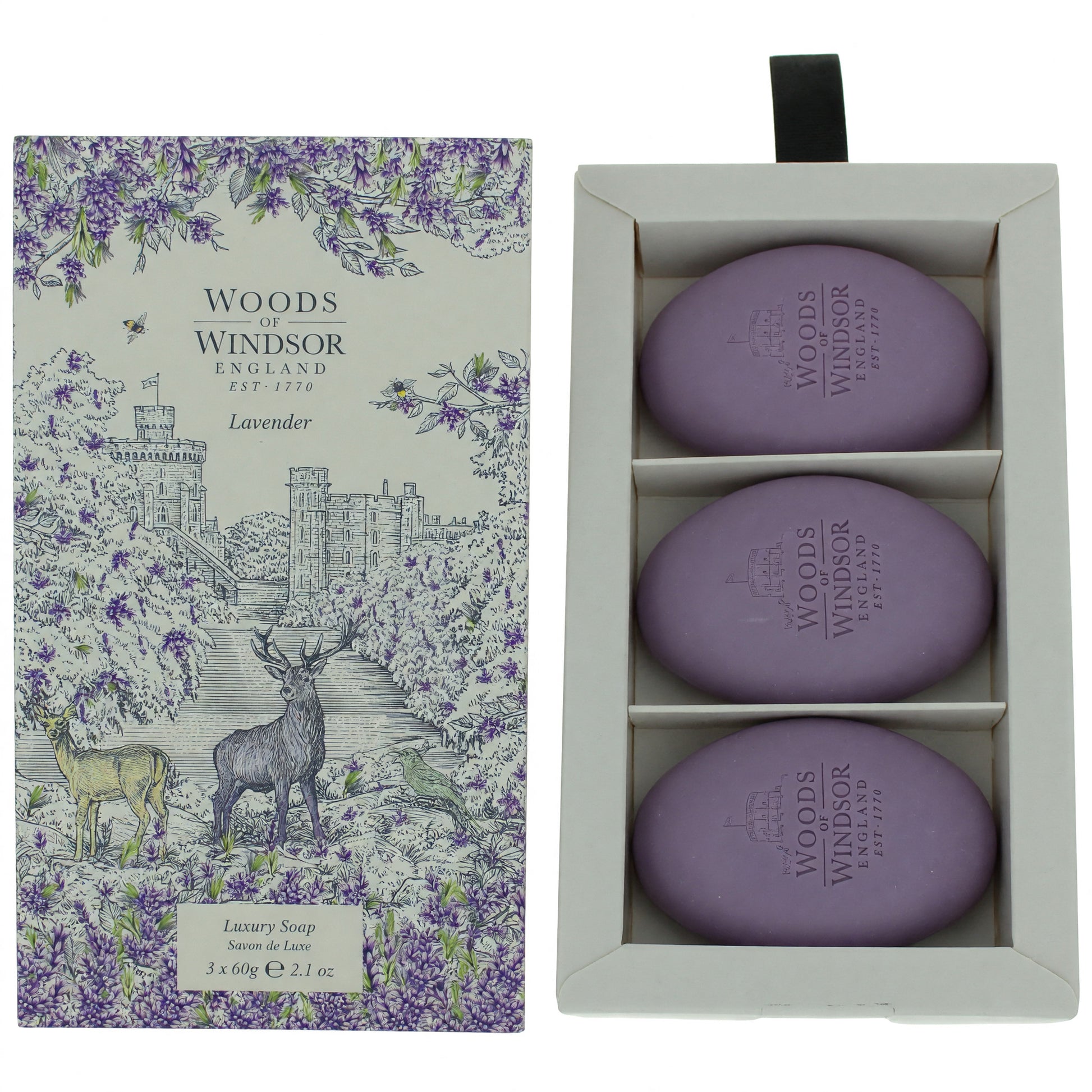 Woods of Windsor Lavender by Woods of Windsor, 3 X 2.1oz Luxury Soap women by Woods Of Windsor