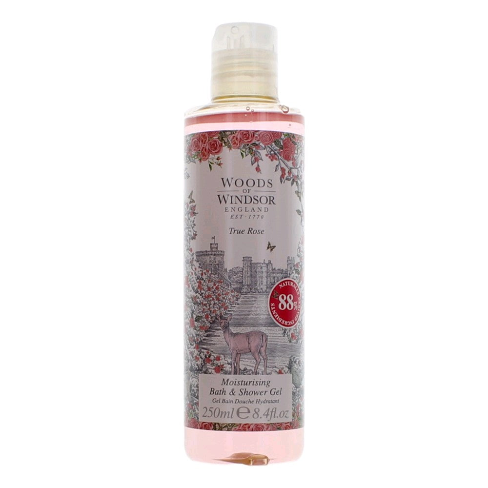 Woods Of Windsor True Rose, 8.4oz Moisturising Bath & Showe Gel women Unboxed by Woods Of Windsor