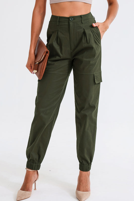 Women's Full Size High Waist Pocketed Cargo Pants