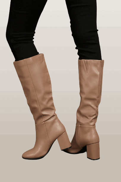 East Lion Corp Block Heel Knee High Boots