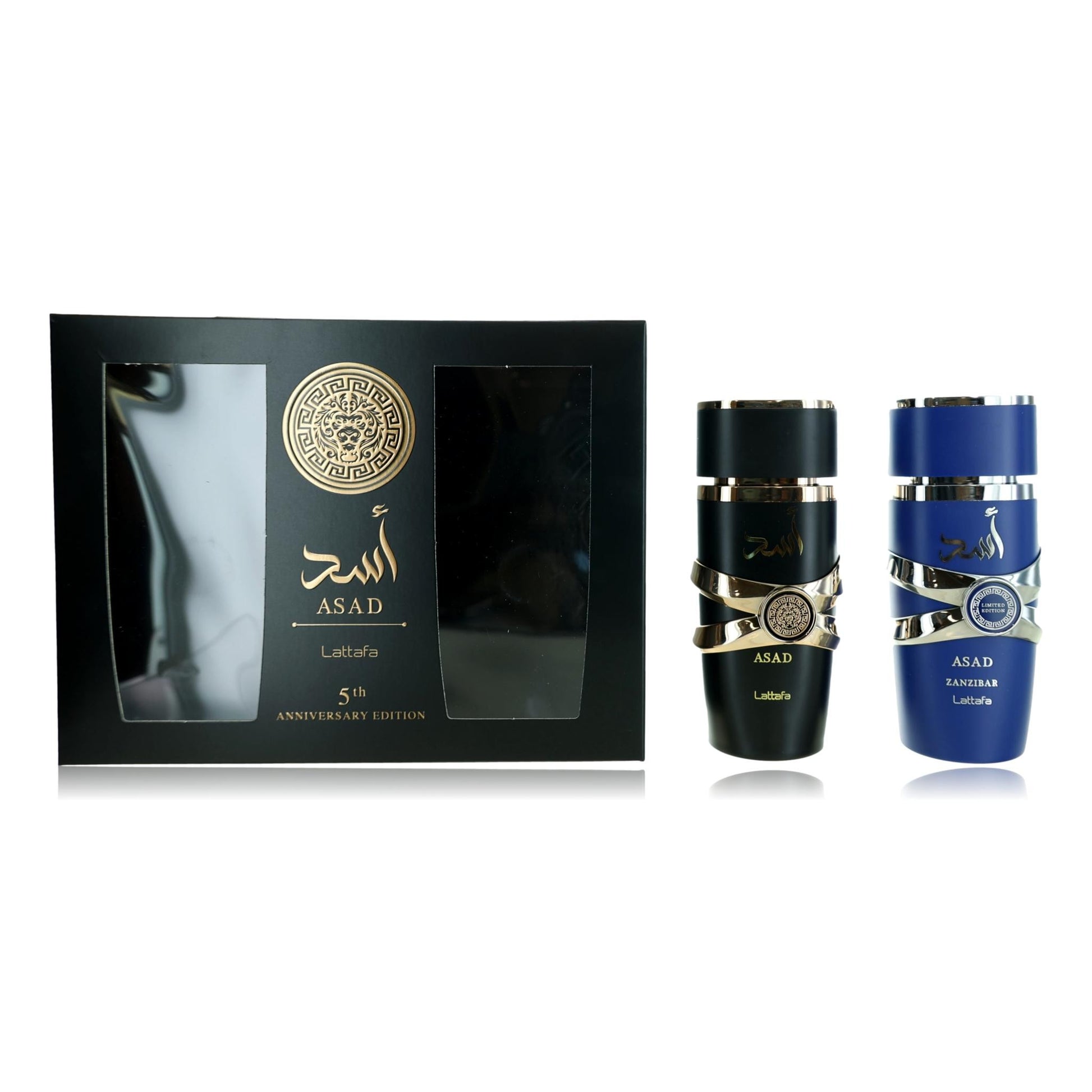 Asad 5th Anniversary Edition by Lattafa, 2 Piece Gift Set for Men by Lattafa
