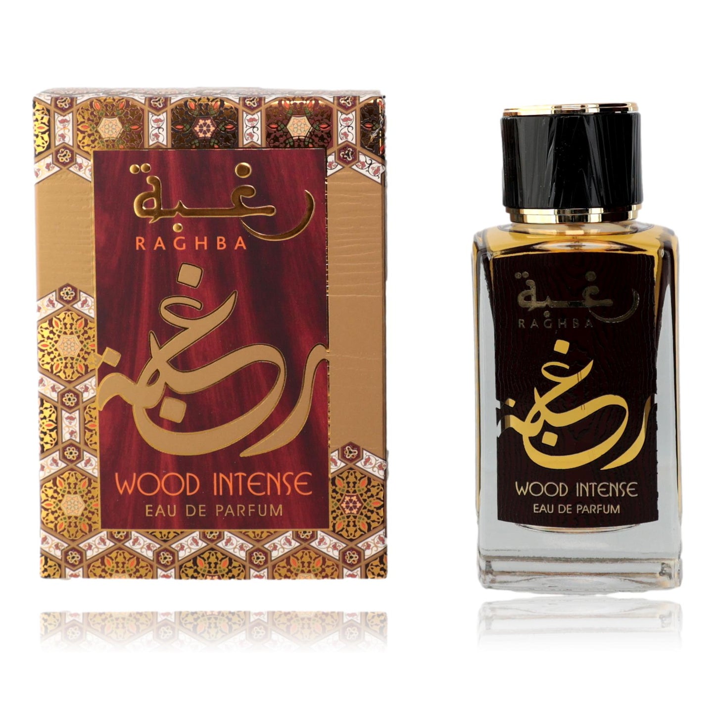 Raghba Wood Intense by Lattafa, 3.4 oz EDP Spray for Men by Lattafa