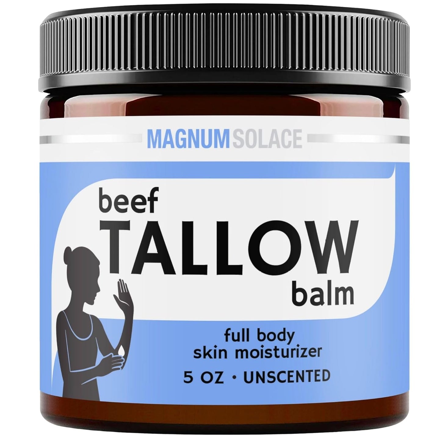 Beef Tallow Balm by Magnum Solace, 5 oz Full Body Skin Moisturizer by Magnum Solace