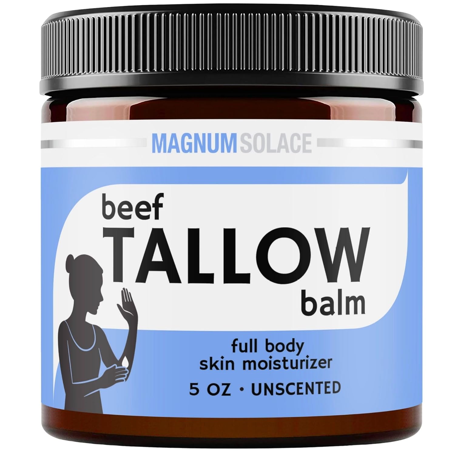 Beef Tallow Balm by Magnum Solace, 5 oz Full Body Skin Moisturizer by Magnum Solace