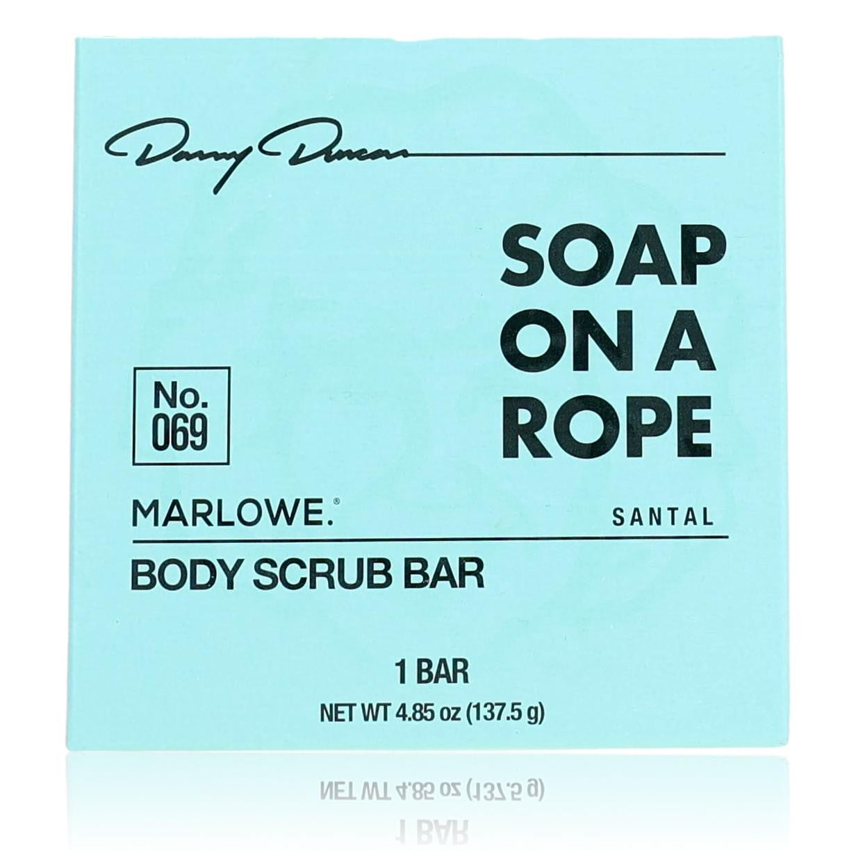 Danny Duncan No. 069 Soap On A Rope., 4.85oz Body Scub Bar men - Santal by MARLOWE