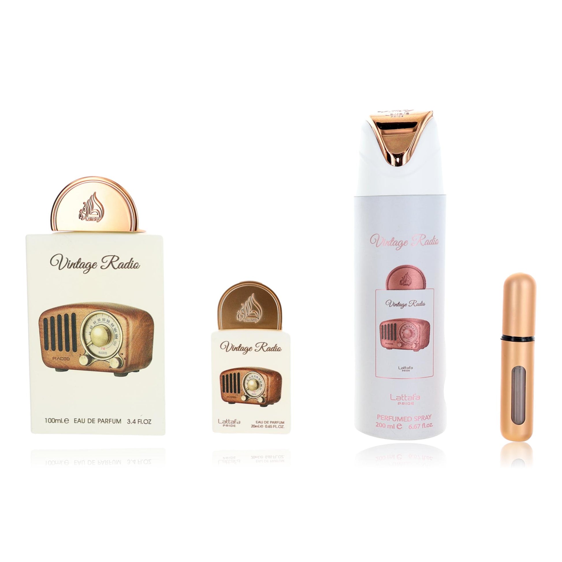 Vintage Radio by Lattafa, 3 Piece Gift Set for Unisex by Lattafa