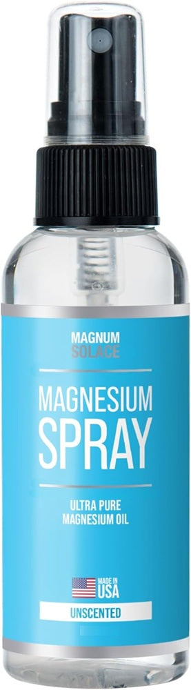 Magnesium Spray by Magnum Solace, 2 oz Ultra Pure Magnesium Oil by Magnum Solace