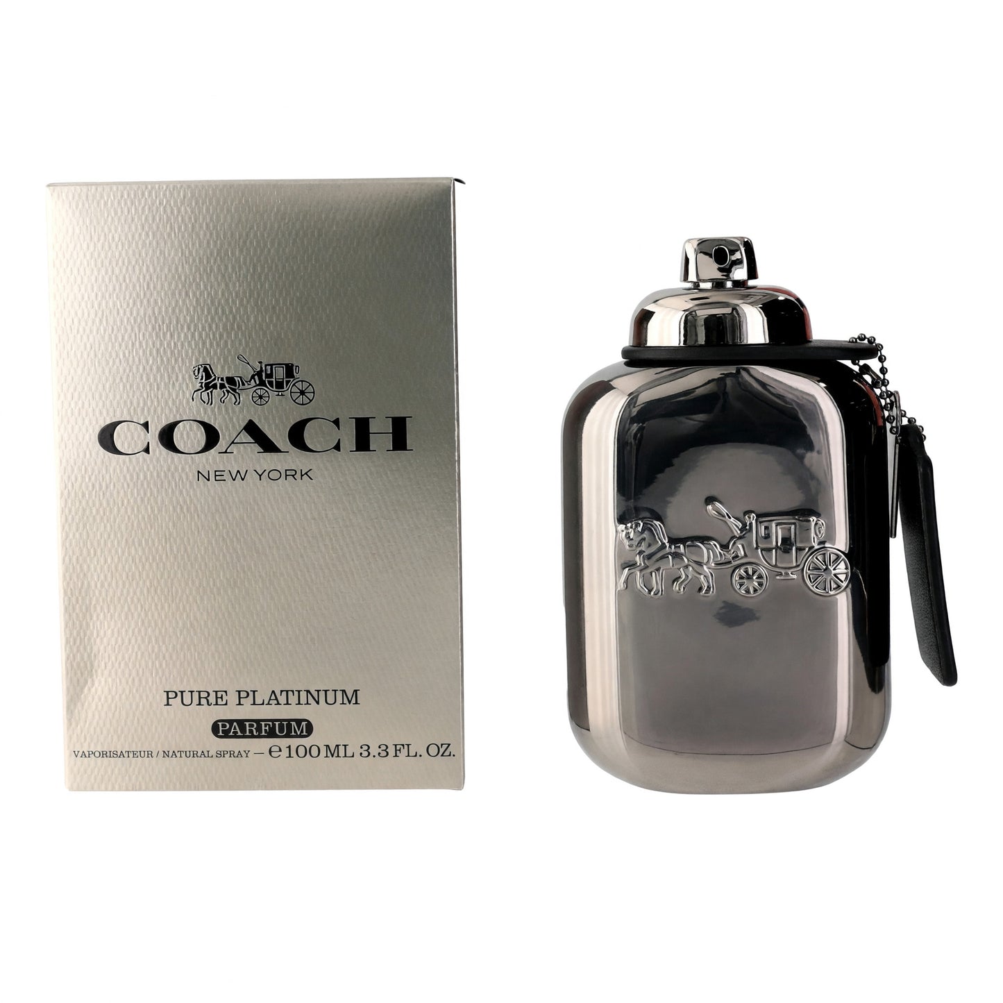 Coach Pure Platinum by Coach, 3.3 oz Parfum Spray for Men by Coach