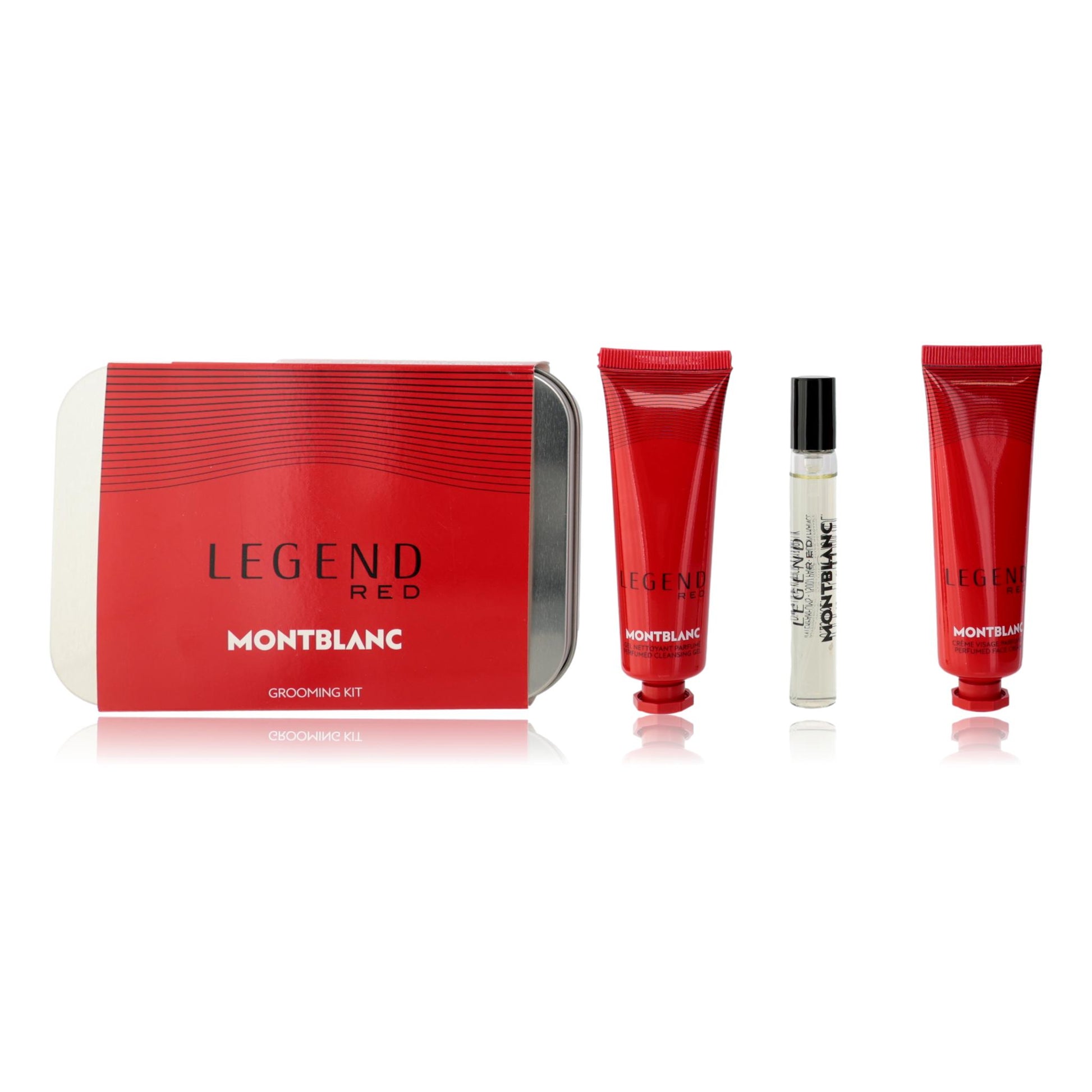 Mont Blanc Legend Red by Mont Blanc, 3 Piece Grooming Kit for Men by Mont Blanc
