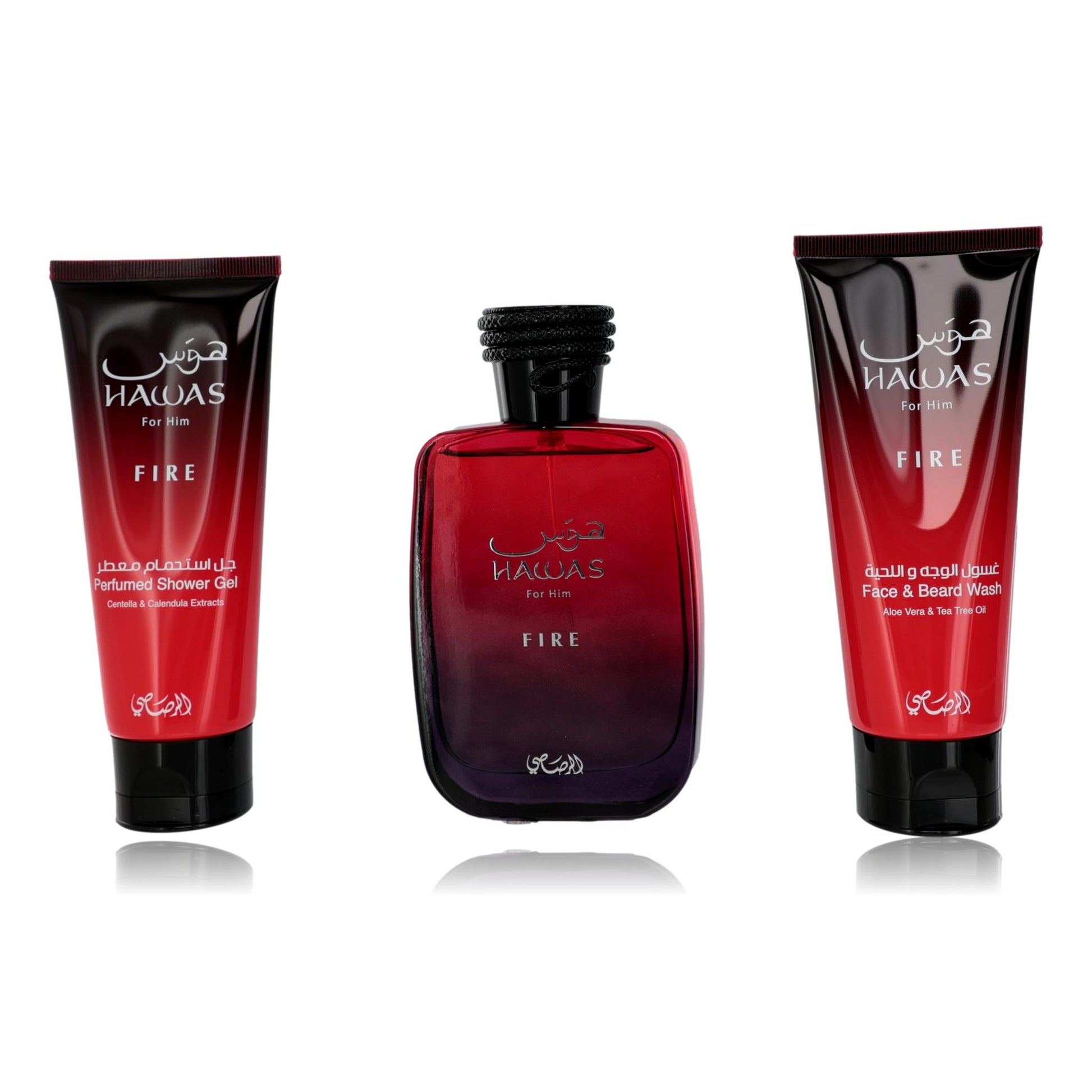 Hawas Fire by Rasasi, 3 Piece Gift Set for Unisex by Rasasi