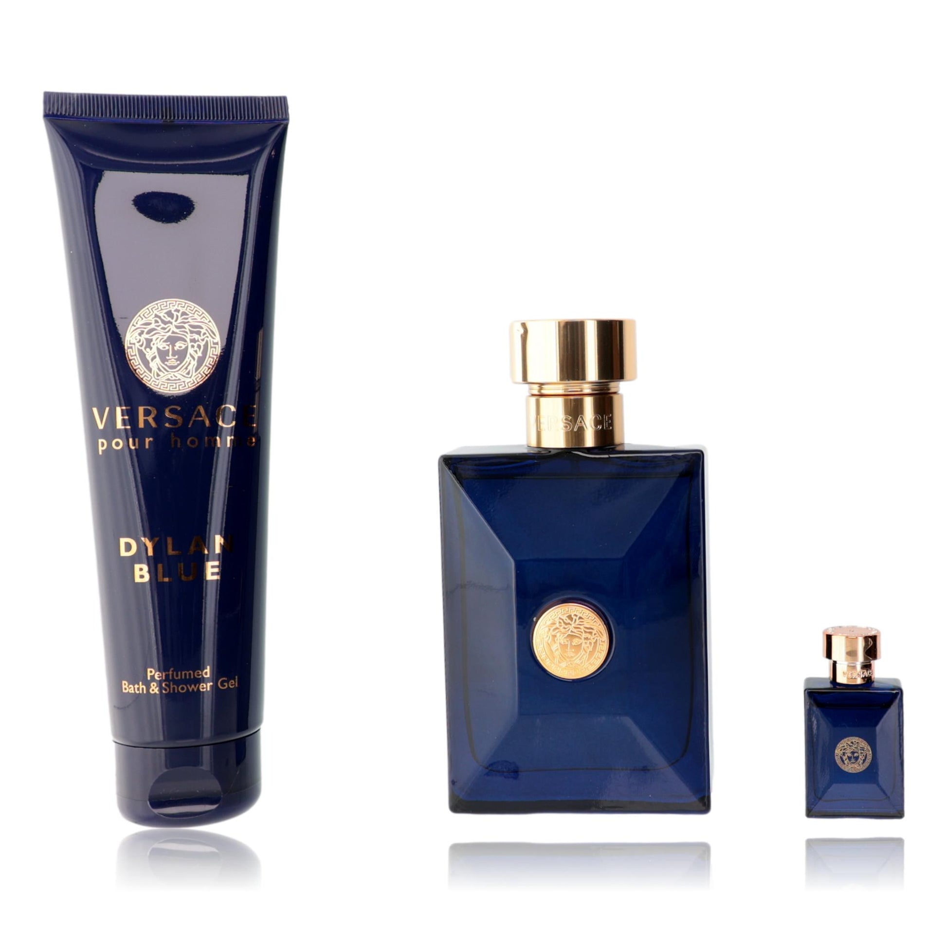 Versace Dylan Blue by Versace, 3 Piece Gift Set for Men by Versace