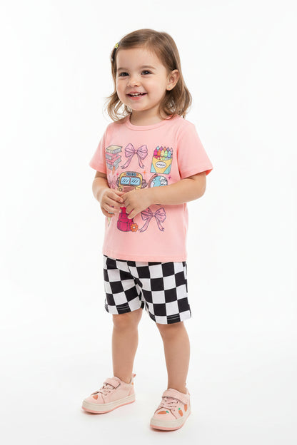 New Children's Cute Sweet T-shirt Shorts Two-piece Set by Baby Joy