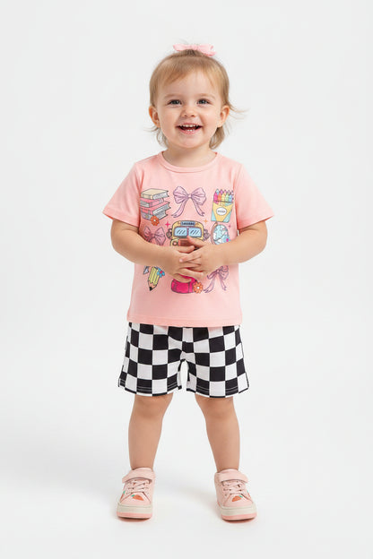 New Children's Cute Sweet T-shirt Shorts Two-piece Set by Baby Joy