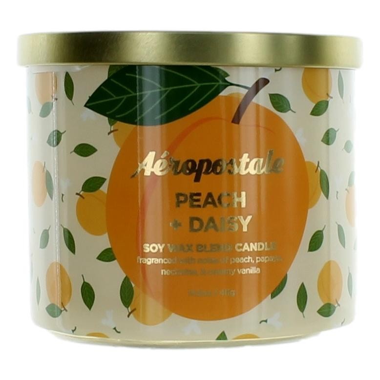 Aeropostale 14.5 oz Soy Wax Blend 3 Wick Candle - Peach & Daisy by Aeropostale