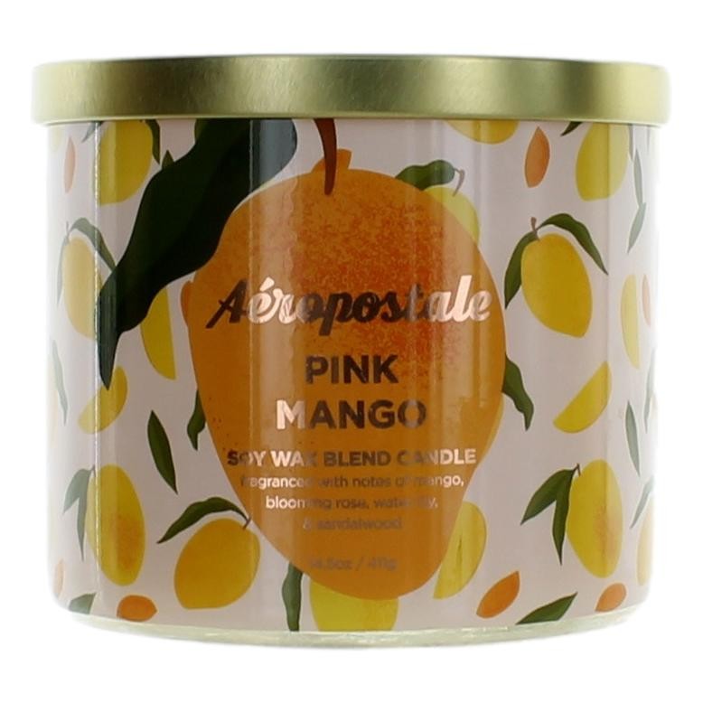 Aeropostale 14.5 oz Soy Wax Blend 3 Wick Candle - Pink Mango by Aeropostale