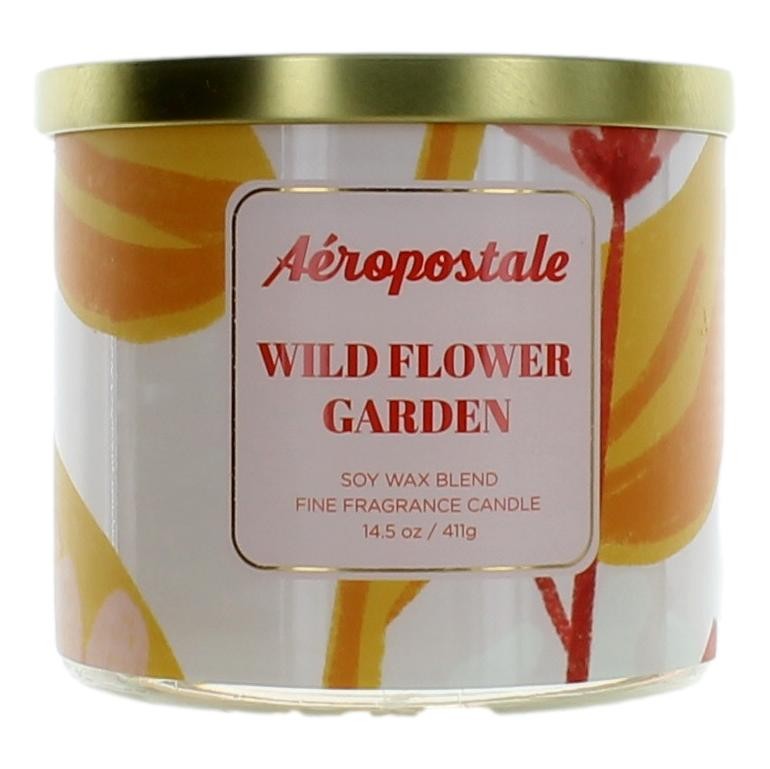 Aeropostale 14.5 oz Soy Wax Blend 3 Wick Candle - Wild Flower Garden by Aeropostale