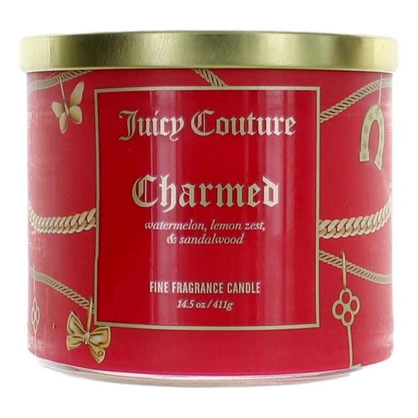 Juicy Couture 14.5 oz Soy Wax Blend 3 Wick Candle - Charmed by Juicy Couture
