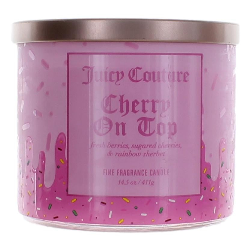 Juicy Couture 14.5 oz Soy Wax Blend 3 Wick Candle - Cherry On Top by Juicy Couture