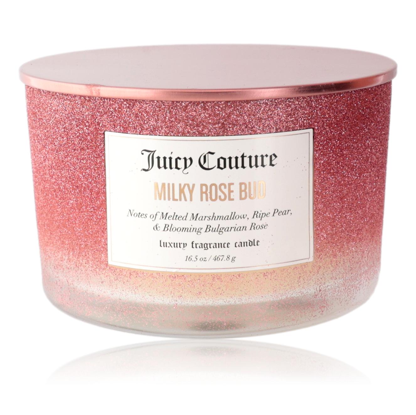 Juicy Couture 16.5 oz Soy Wax Blend 3 Wick Candle - Milky Rose Bud by Juicy Couture
