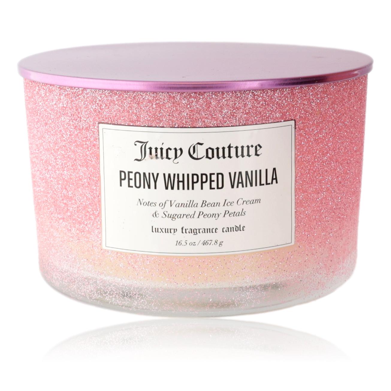 Juicy Couture 16.5oz Soy Wax Blend 3 Wick Candle - Peony Whipped Vanilla by Juicy Couture