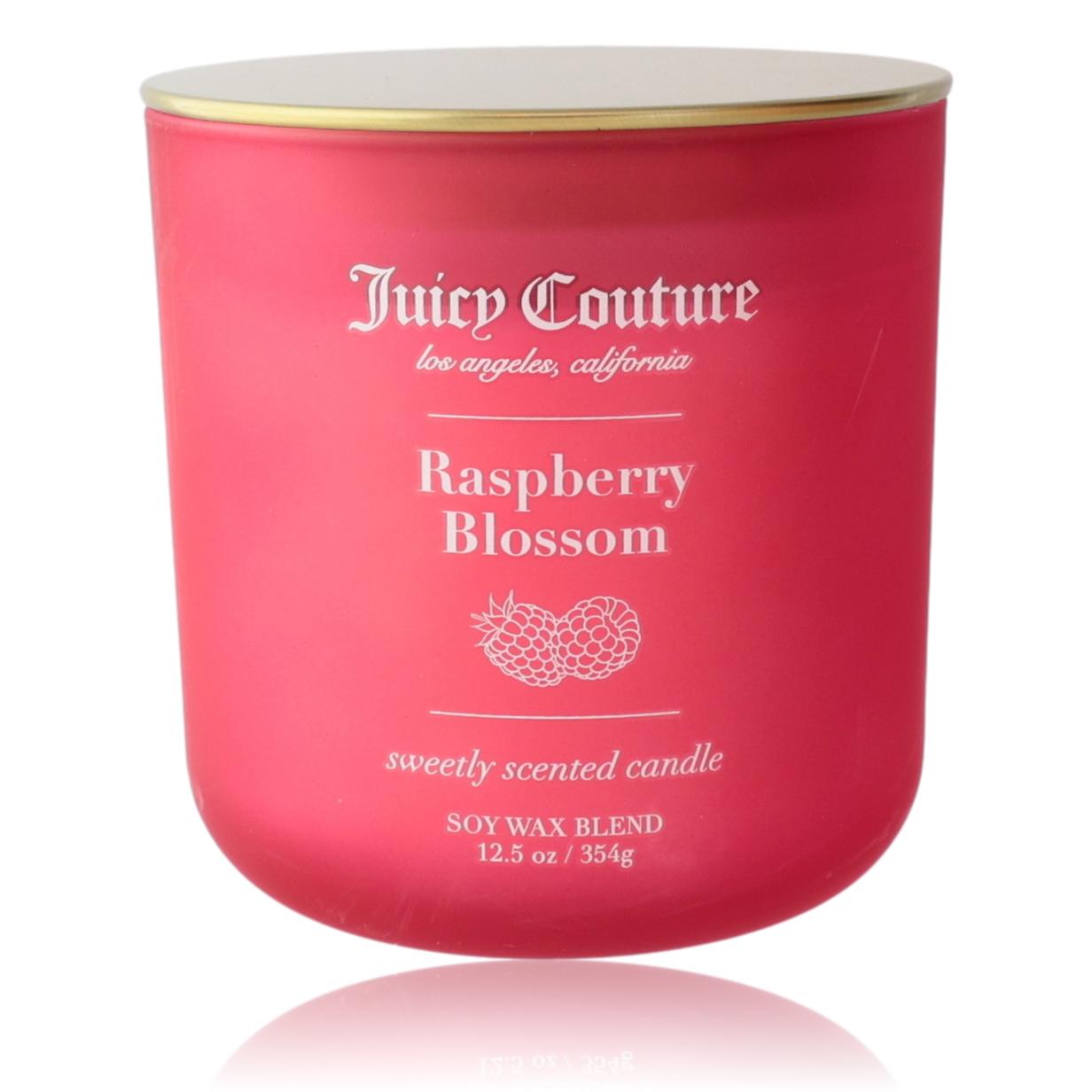 Juicy Couture 12.5 oz Fine Fragrance Candle - Raspberry Blossom by Juicy Couture