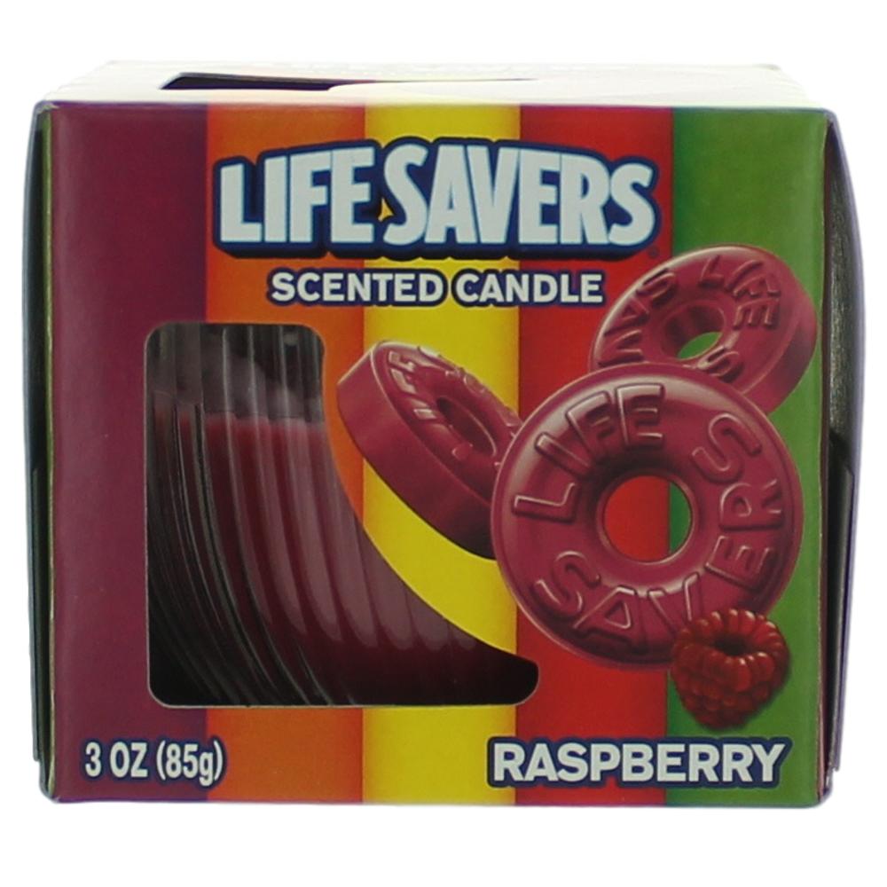Life Savers Scented Candle 3 oz Jar - Raspberry by Life Savers