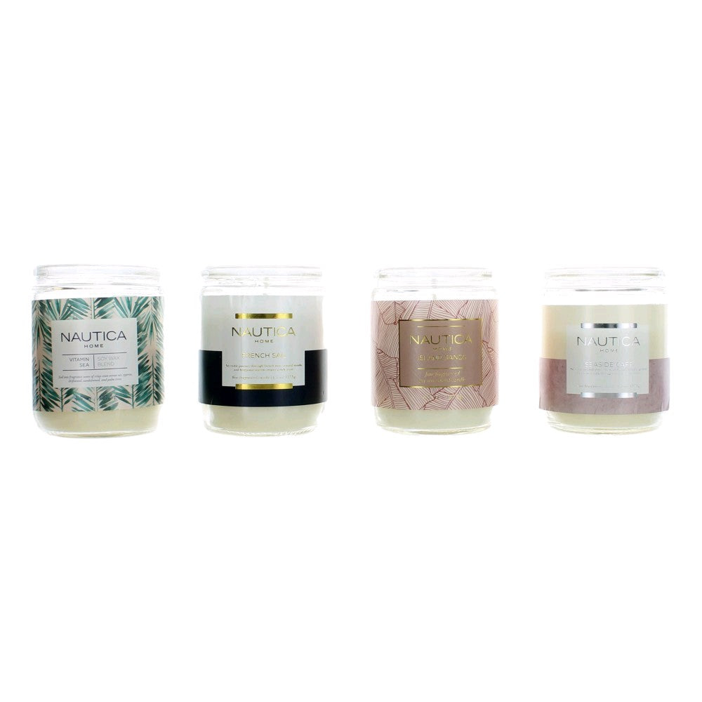 Nautica Warm Seas Collection by Nautica, 4 Piece Candle Set - Multi by Nautica