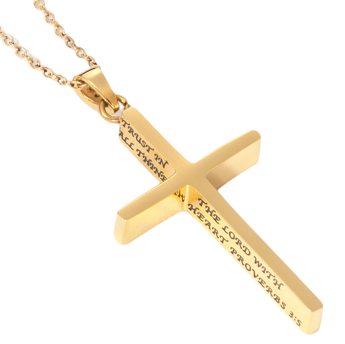 Forever Cross Women's 2 Piece Stainless Steel Cross 18 inch