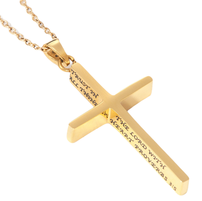 Forever Cross Women's 2 Piece Stainless Steel Cross 18 inch