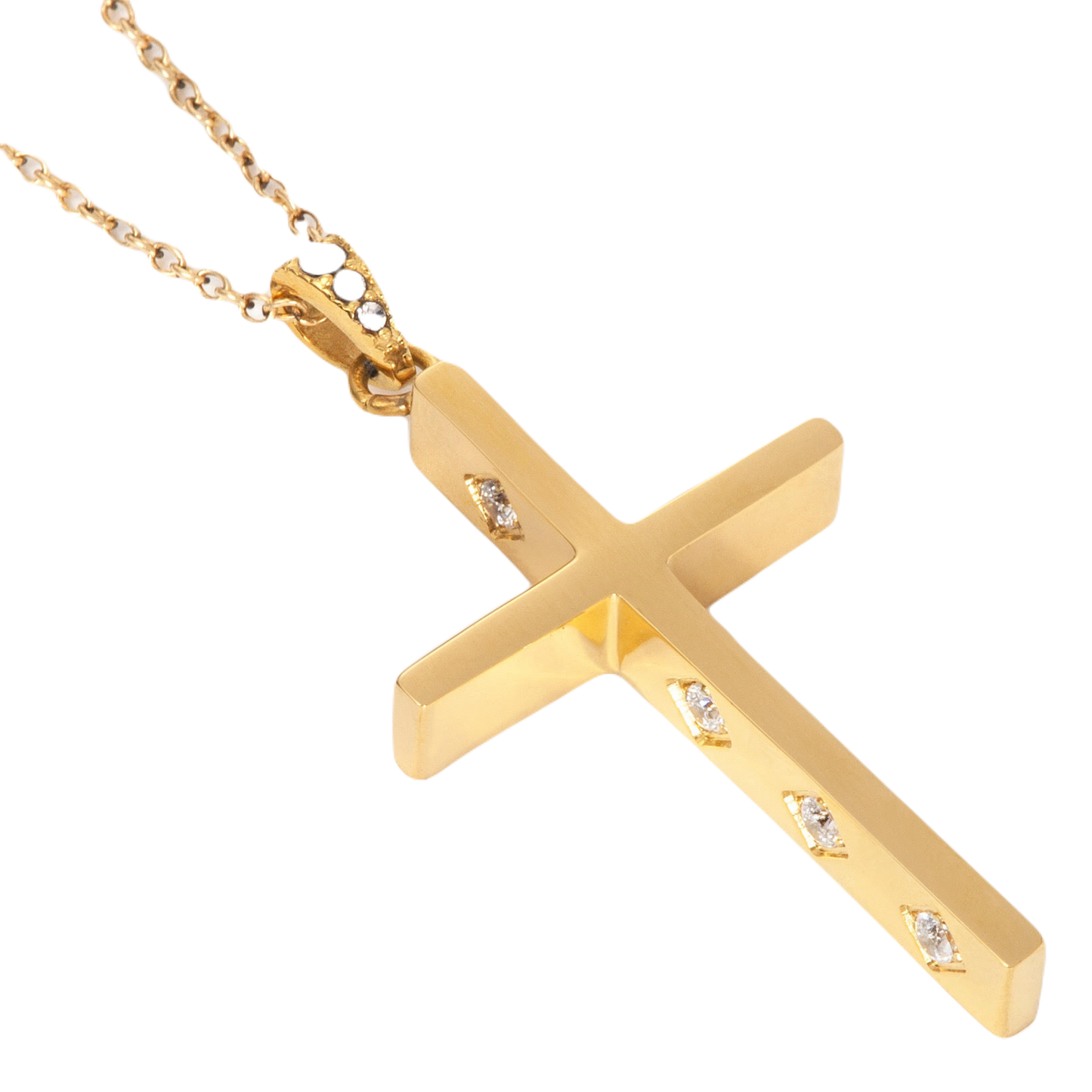 Forever Cross Women's 2 Piece Stainless Steel Cross 18 inch