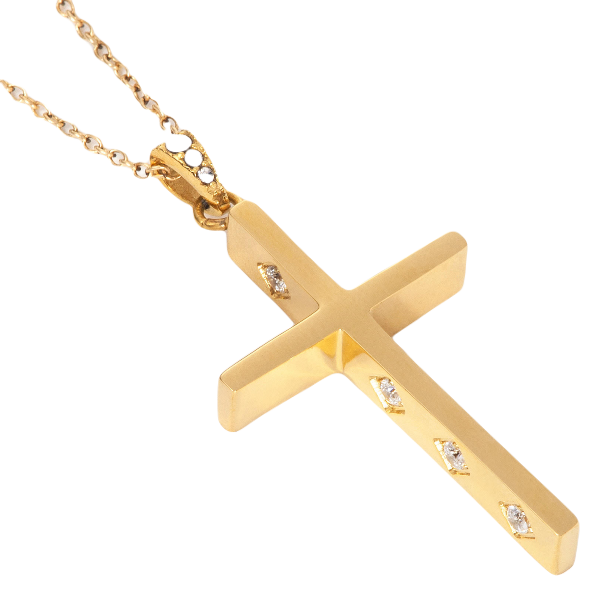 Forever Cross Women's 2 Piece Stainless Steel Cross 18 inch