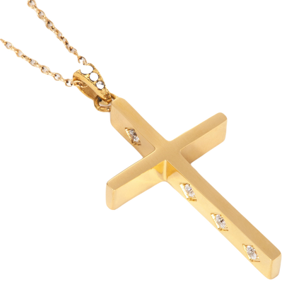 Forever Cross Women's 2 Piece Stainless Steel Cross 18 inch