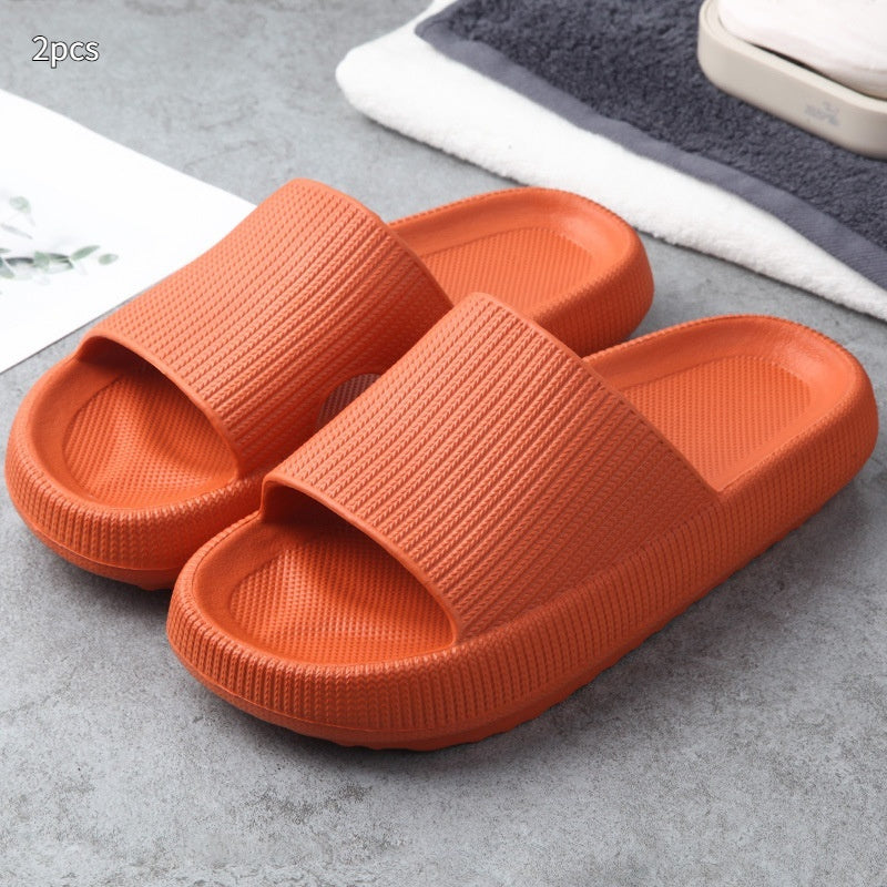 Unisex EVA Non-Slip Slides & Slippers – 14 Colors, Sizes 34–47 Orange 44or45 2pcs