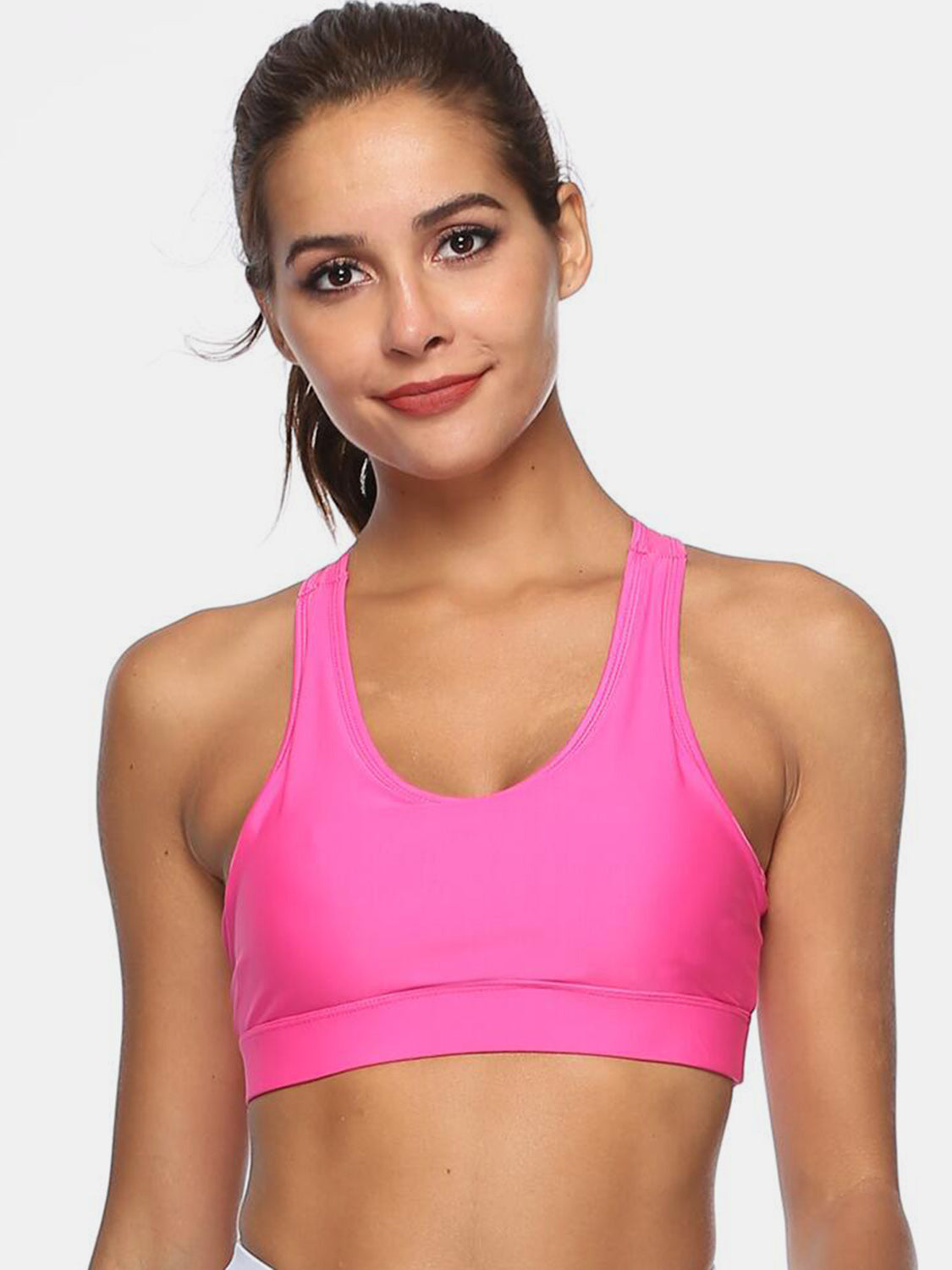 Women's Cutout Scoop Neck Active Sports Bras