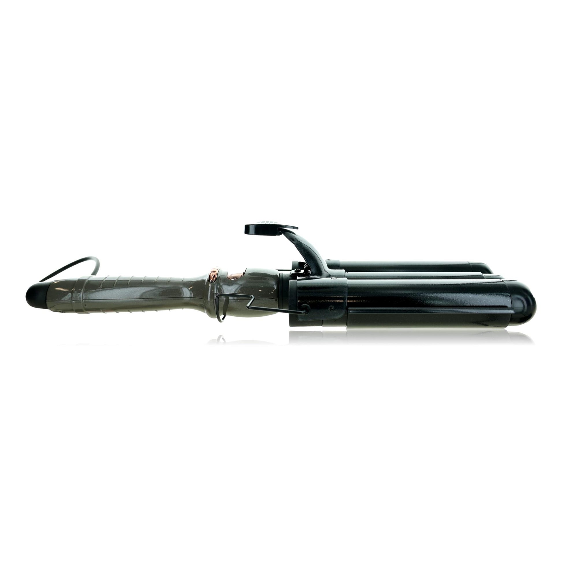 Almost Famous Triple Barrel Clip Curling System by Almost Famous, Charcoal Gray by Almost Famous