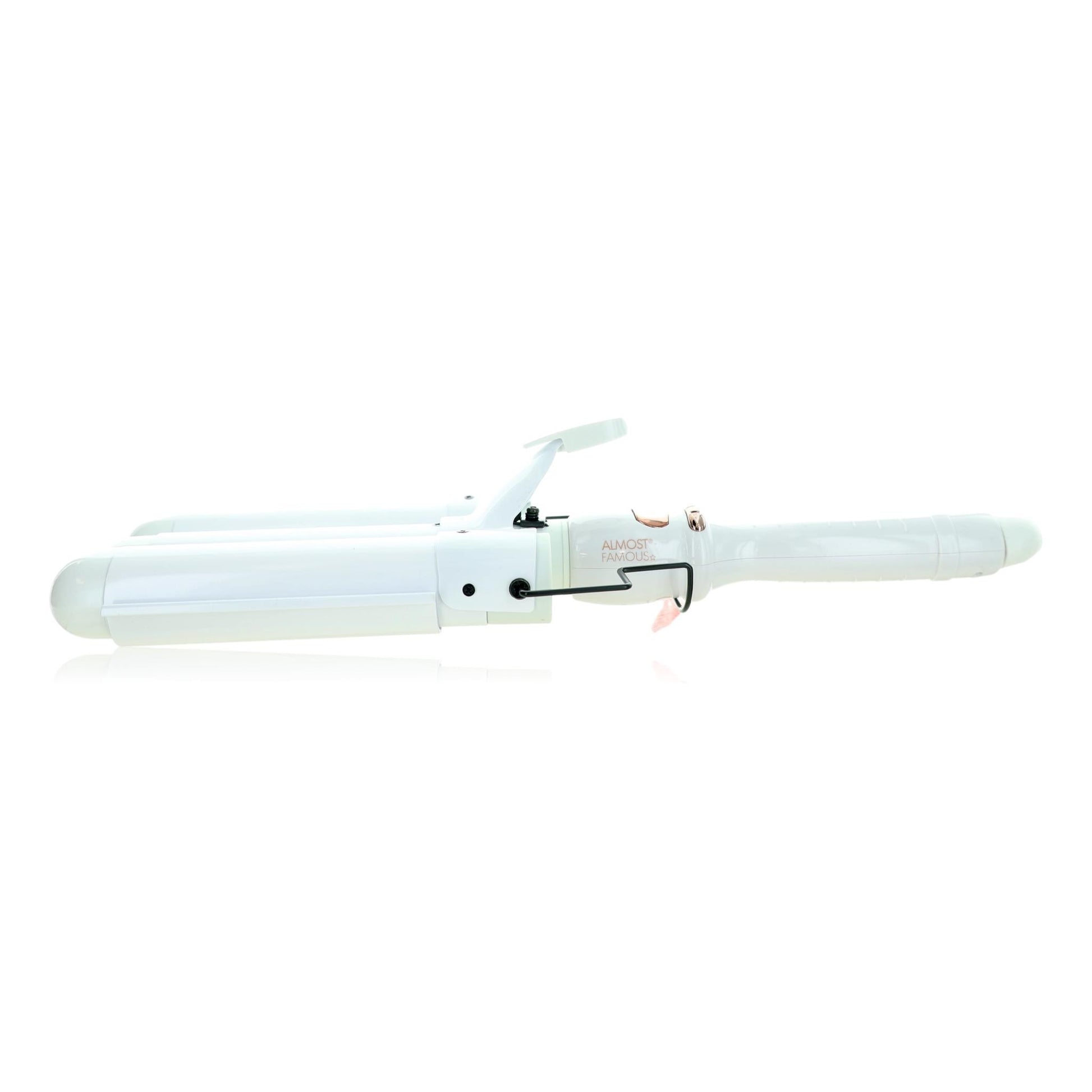 Almost Famous Triple Barrel Clip Curling System, Pearlescent White by Almost Famous