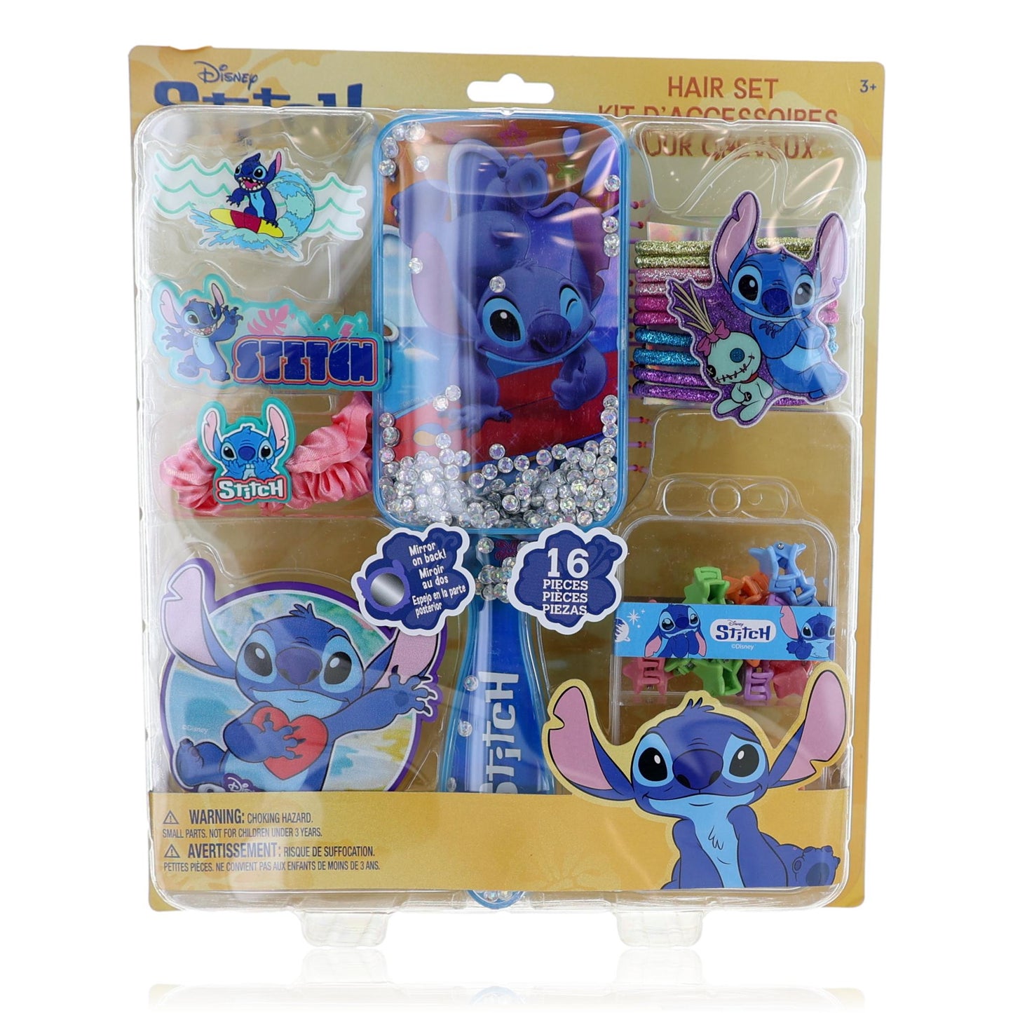 Stitch Brush & Hair Accessories by Disney, 16 Piece Set for Kids by Disney