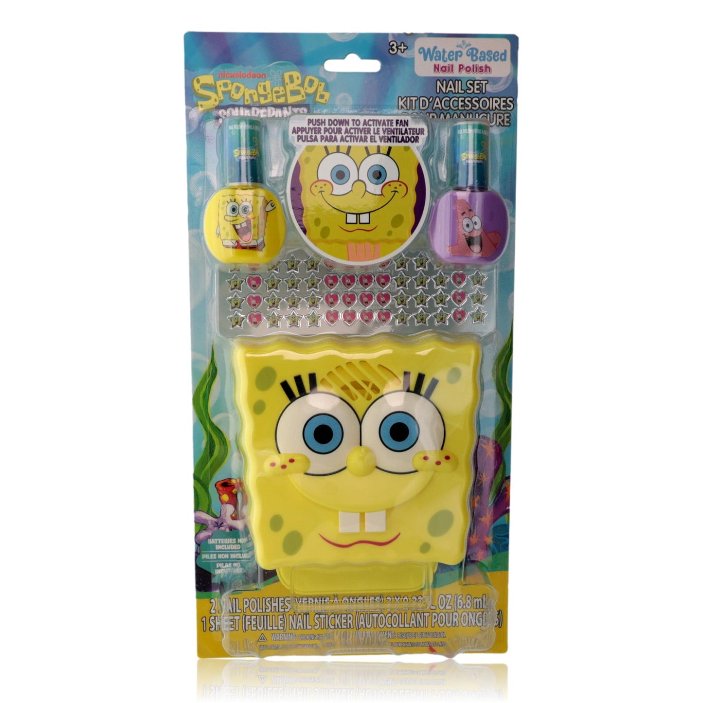 Spongebob Nail Set with Nail Dryer, 14 Piece Set for Kids by Spongebob Squarepants