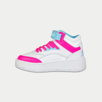 LA Gear Kids' Flame Hightop | White x Pink x Blue White x Pink x Blue