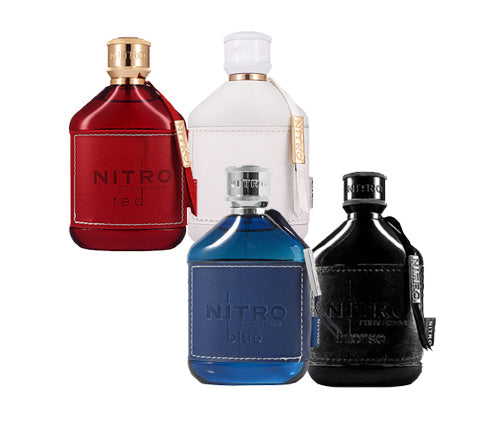 Dumont Nitro Red, Dumont Nitro White, Dumont Nitro & Dumont Nitro Blue Intense Bundle by PerfumeBox.com